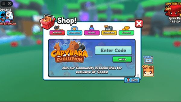 Capybara Evolution Codes (April 2026) cover