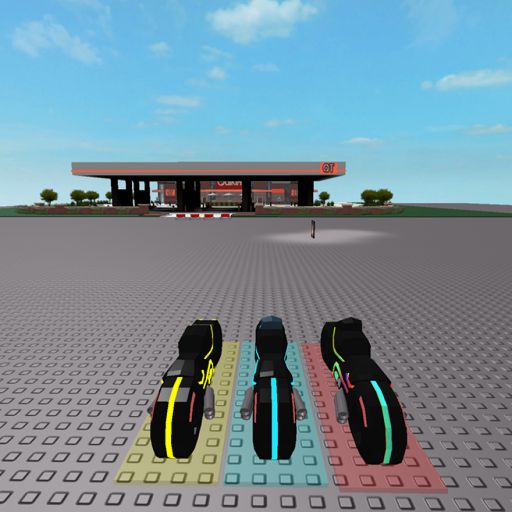 Crash your bike into the gas station cover
