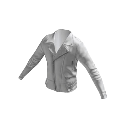 Collared Leather Jacket - White cover