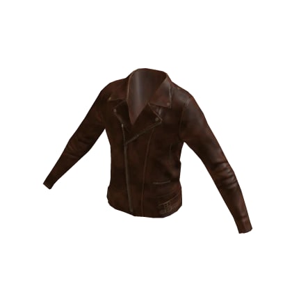 Collared Leather Jacket - Brown cover