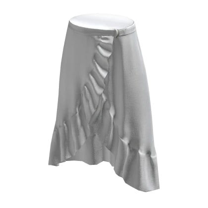 Long Ruffle Skirt - White cover